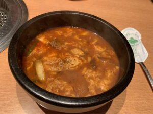 焼肉ソウルのカルビスープ